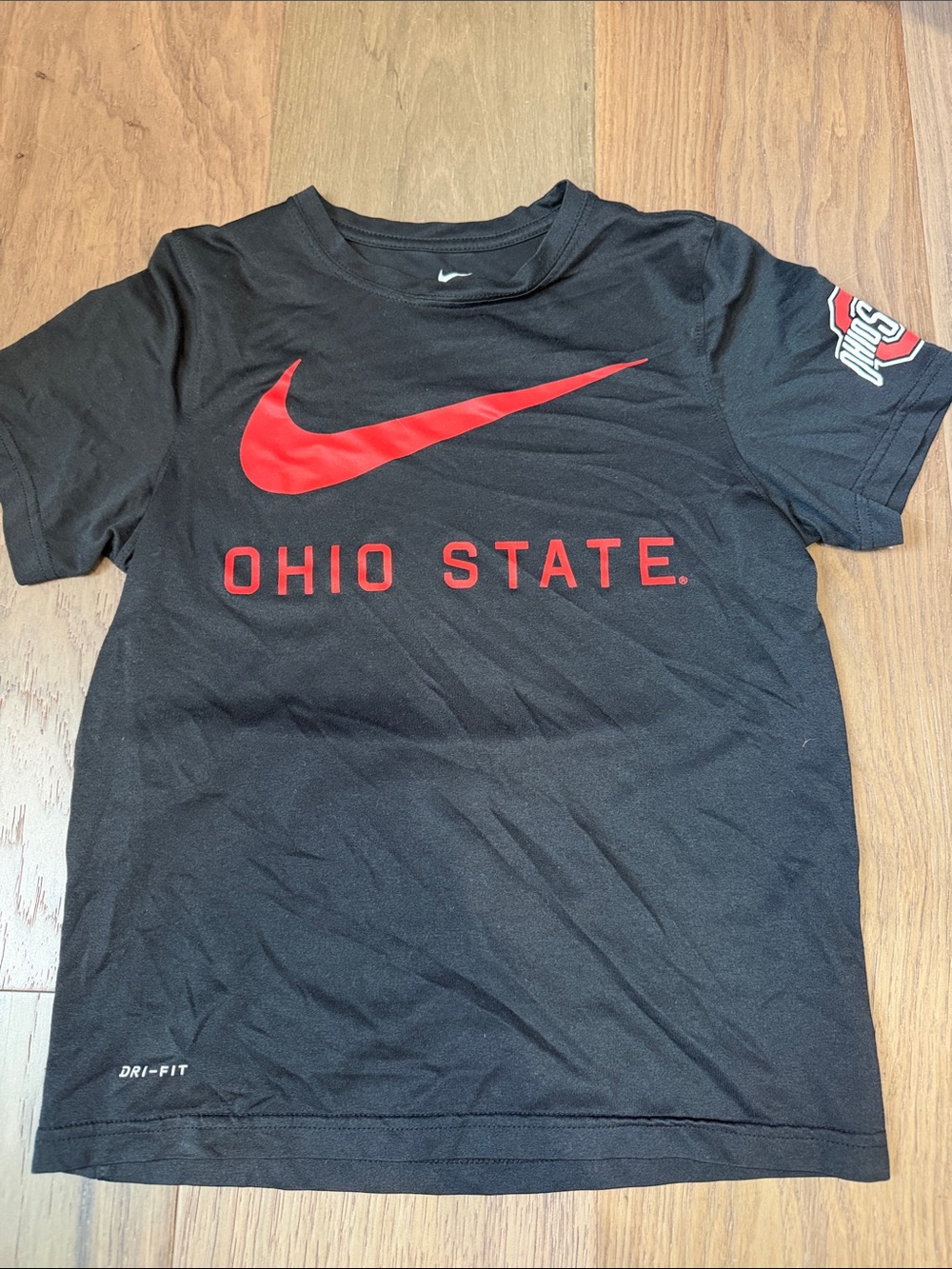 Nike Black Ohio State Short-Sleeve Tee with Red Logos